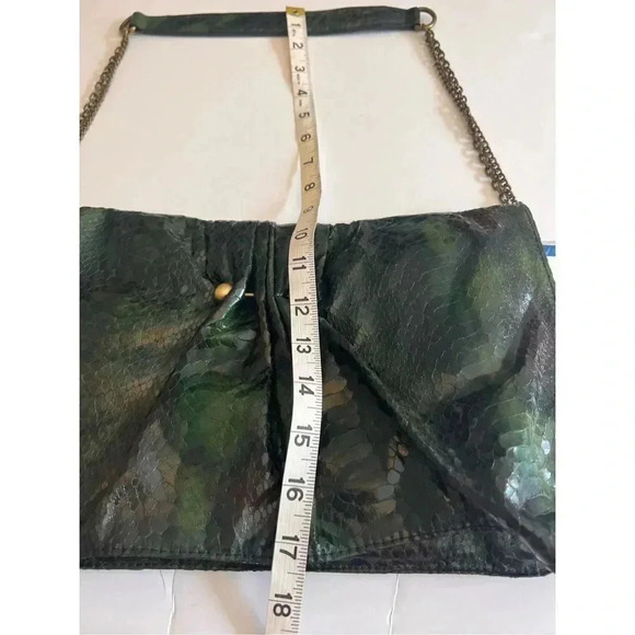 Vintage Deena & Ozzy Snakeskin Print Leather Small Handbag Clutch Wallet - Picture 10 of 11